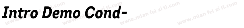 Intro Demo Cond字体转换